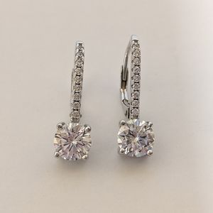 Beautiful Simulated Diamond Leverback Earrings - Never Worn 💎